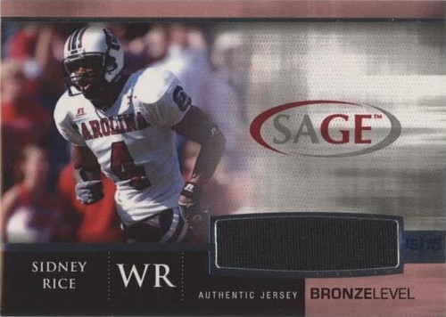 2007 SAGE Autographed Football Sidney Rice #J13