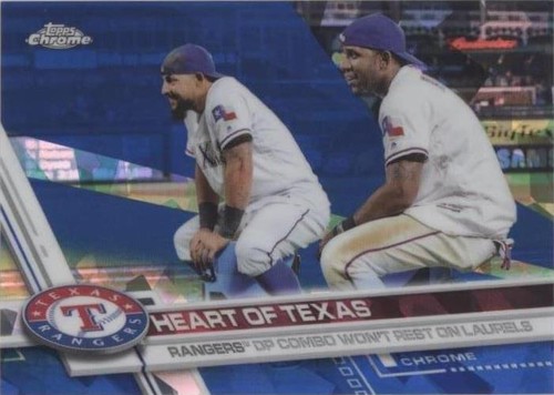 2017 Topps Chrome Sapphire Edition - Elvis Andrus Rougned Odor #566
