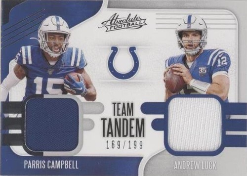 2019 Panini Absolute Andrew Luck Parris Campbell #TTM-IC