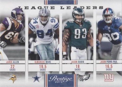 2012 Playoff Prestige DeMarcus Ware Jared Allen Jason Babin #25