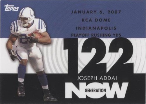 2007 Topps Joseph Addai #GN-JA3