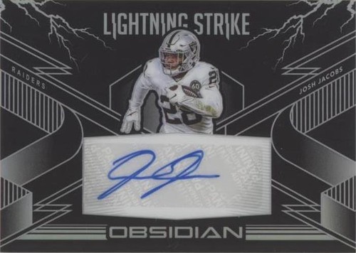 2024 PANINI OBSIDIAN #TSJJS JOSH JACOBS TRIFECTA SWATCHES-GOLD PSA