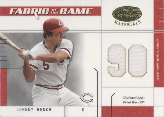 Materiales certificados Leaf 2003 - Johnny Bench #FG-23