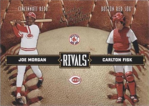 2004 Donruss Leather & Lumber - Carlton Fisk Joe Morgan #LLR-26