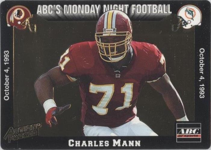 1993 Action Packed Monday Night Football Charles Mann #18