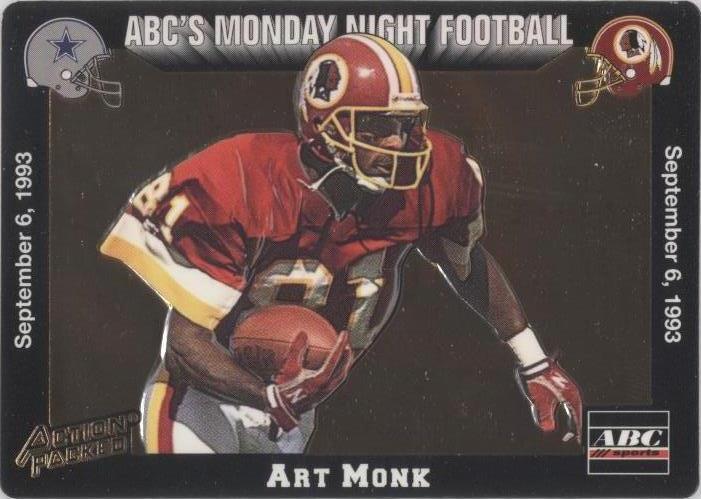 1993 Action Packed Monday Night Football Art Monk #3