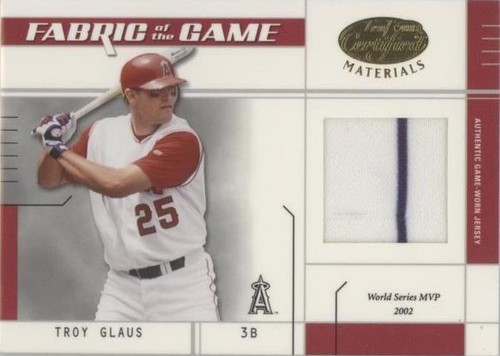 2003 Leaf Certified Materials - Troy Glaus #FG-95