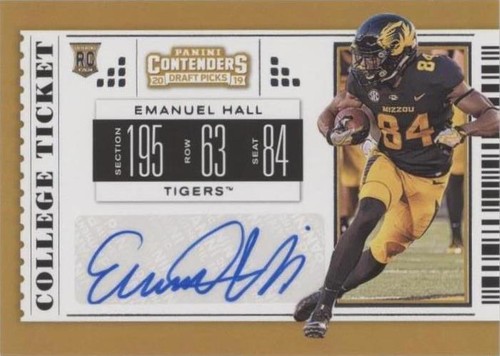 2019 Panini Contenders Draft Picks Emanuel Hall #141