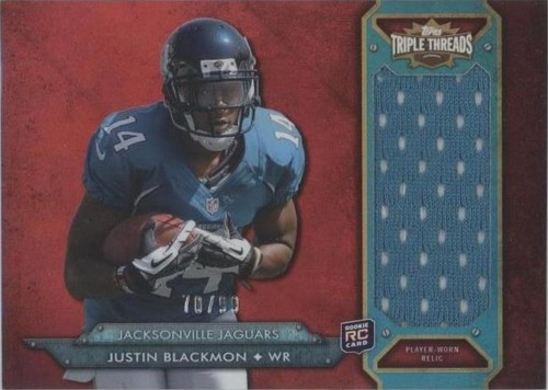 2012 Topps Triple Threads Justin Blackmon #TTRJR-25