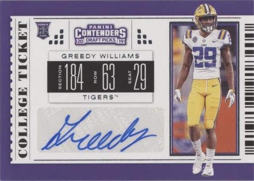 2019 Panini Contenders Draft Picks Greedy Williams #177