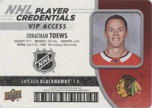 2018-19 Upper Deck MVP - Jonathan Toews #NHL-JT