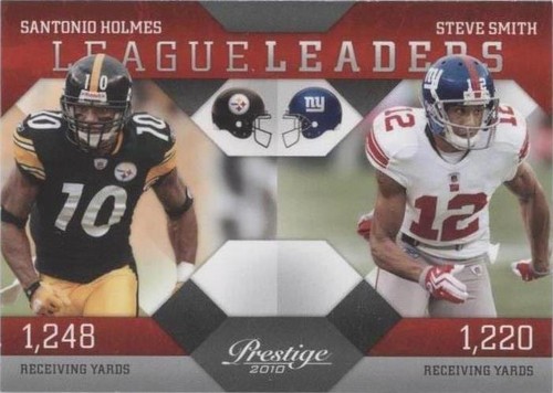 2010 Playoff Prestige Santonio Holmes Steve Smith #14