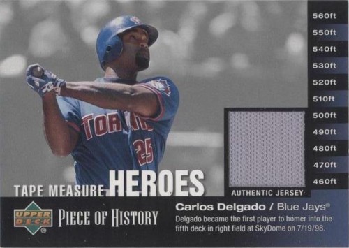 2002 Upper Deck Piece Of History - Carlos Delgado #TM-CD