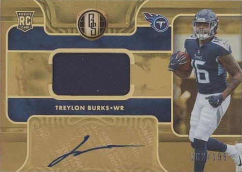 2022 Panini Black Treylon Burks Tri-Color Rookie Patch Auto