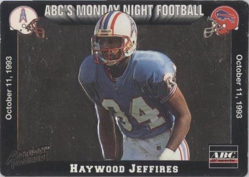 1993 Action Packed Monday Night Football Haywood Jeffires #23
