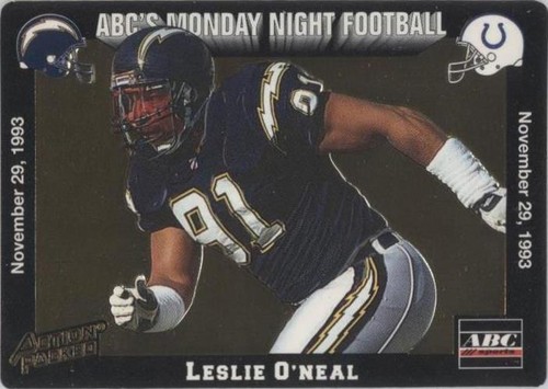 1993 Action Packed Monday Night Football Leslie O'Neal #51