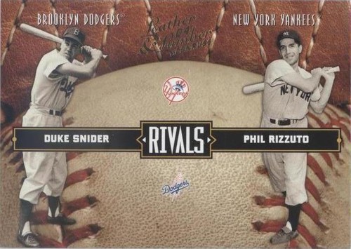 2004 Donruss Leather & Lumber - Duke Snider Phil Rizzuto #LLR-27