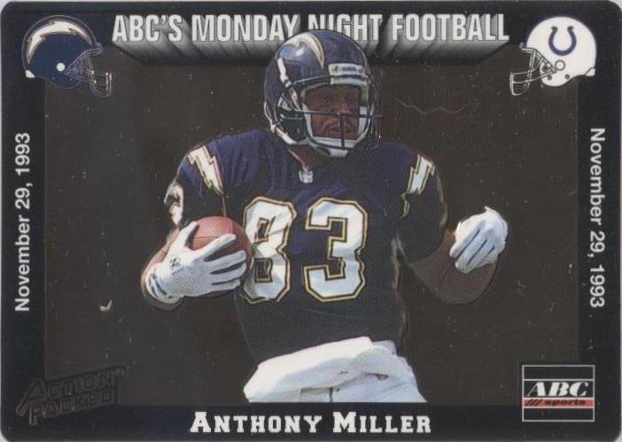 1993 Action Packed Monday Night Football Anthony Miller #53