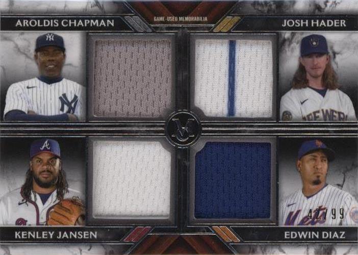 2022 Topps Museum Collection - Aroldis Chapman Edwin Diaz Josh Hader #FPR-CHJD