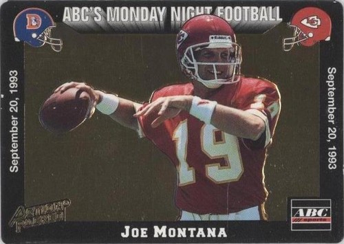 1993 Action Packed Monday Night Football Joe Montana #11