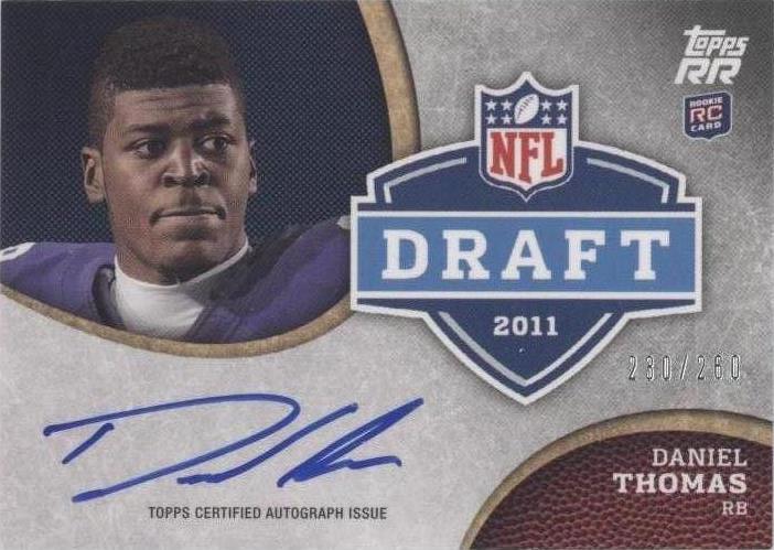 2011 Topps Rising Rookies Daniel Thomas #DRA-DT