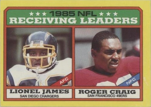 1986 Topps Lionel James Roger Craig #226