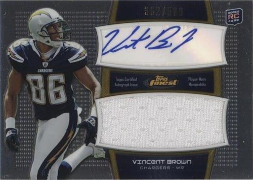 2011 Topps Finest Vincent Brown #AJR-VB