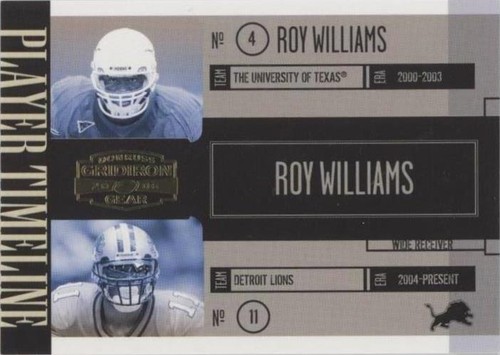2006 Donruss Gridiron Gear Roy Williams #PT-39