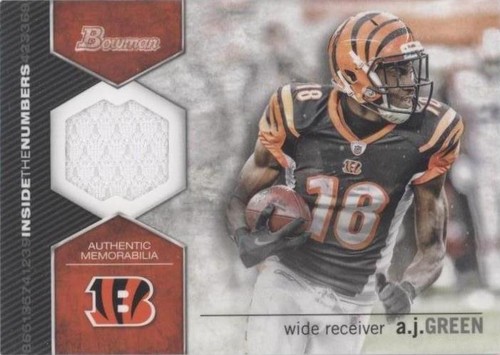 2012 Bowman A.J. Green #ITNR-AG