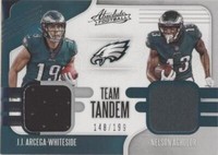 2019 Panini Absolute J.J. Arcega-Whiteside Nelson Agholor #TTM-PE1