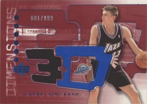 2003-04 Upper Deck Triple Dimensions - Andrei Kirilenko #3DW18