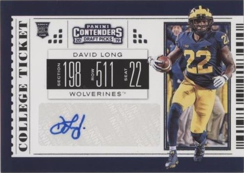 2019 Panini Contenders Draft Picks David Long #292