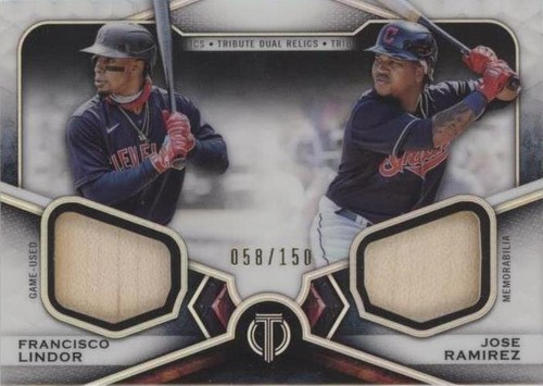 TOPPS MLBカード TRIBUTE FRANCISCO LINDOR JOSE RAMIREZ CLEVELAND INDIANS 24/50 #DR2-LR 送料無料 中古 IT1 2025 Topps Series 1 Francisco Lindor #350 New York Mets