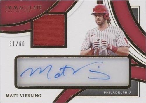 2022 Panini Immaculate Collection - Matt Vierling #ICP-MV