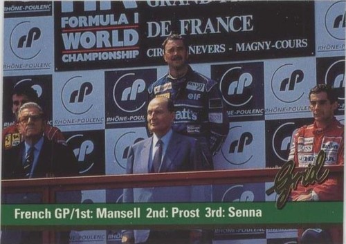 1992 Grid Motorcard Formula 1 - Alain Prost Ayrton Senna Nigel Mansell #106