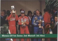 1992 Grid Motorcard Formula 1 - Ayrton Senna Jean Alesi Nigel Mansell #103
