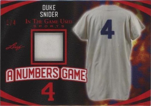 2024 Leaf in the Game Used Sports - Duke Snider #ANG-13
