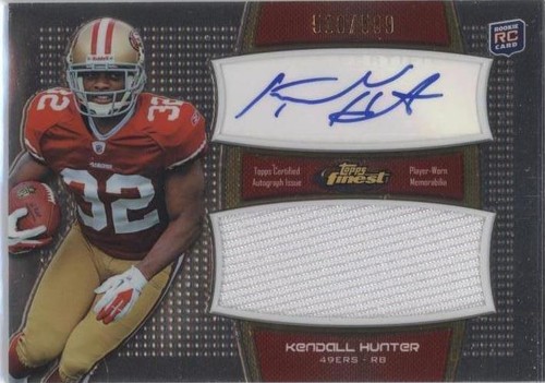 2011 Topps Finest Kendall Hunter #AJR-KH
