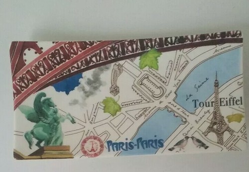 Letter Tray Paris Paris pattern GIEN pottery France tour Eiffel map pen city art