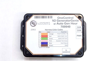 LIPPERT 709940 ONECONTROL V2 GENERATOR GENIE w/AUTO GEN HOUR CONTROL MODULE *D14