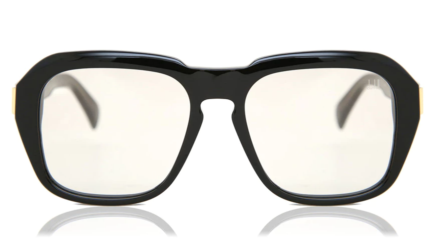 DUNHILL DUNHILL DU0001S 007 BLACK/YELLOW OVERSIZED RECTANGULAR MEN'S SUNGLASSES