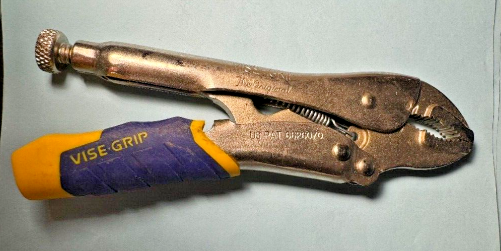Vintage Irwin Vise-Grip 7" Locking Pliers, Original, Curved Jaw,  7CR