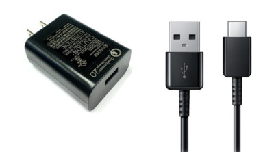 USB Wall Charger Head Kyocera Qualcomm 2.0 Quick Charge and Type C Data Cable 4F