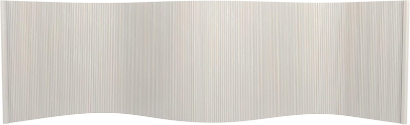 2 Ft. Short Bamboo Wave Screen - White