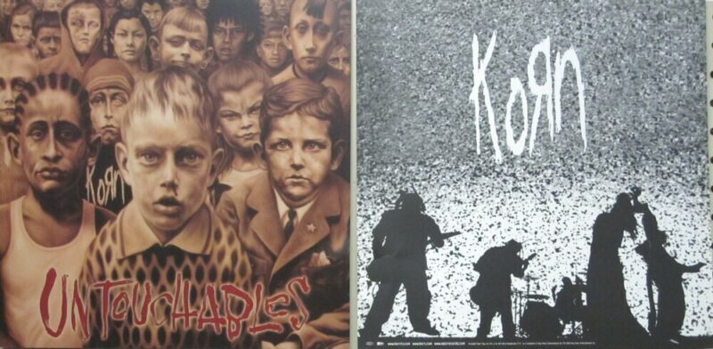 Korn 2002 Untouchables 2 sided Promotional Poster/Flat Flawless New Old Stock
