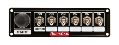 Quickcar Racing Products 50-865 Dash Mount Switch Panel 6-7/8 x 2 in Aluminum