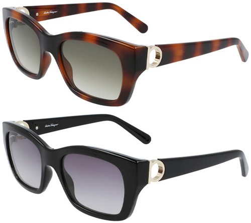 Ferragamo Womens Modern Rectangle Sunglasses w/ Gradient Lens - SF1012S - Italy