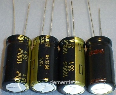 5x Panasonic FM 1000uF 6.3V Low-ESR 105C radial capacitors caps 10mm 10x12.5