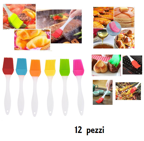 Set 12 Pezzi Pennello In Silicone Dolci Pasticceria Arrosti Utensile Cucina moc