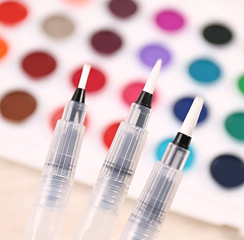 Ohuhu Water Coloring Brush Pens Set of 6 Aqua Painting Brushes Water-Base Marker